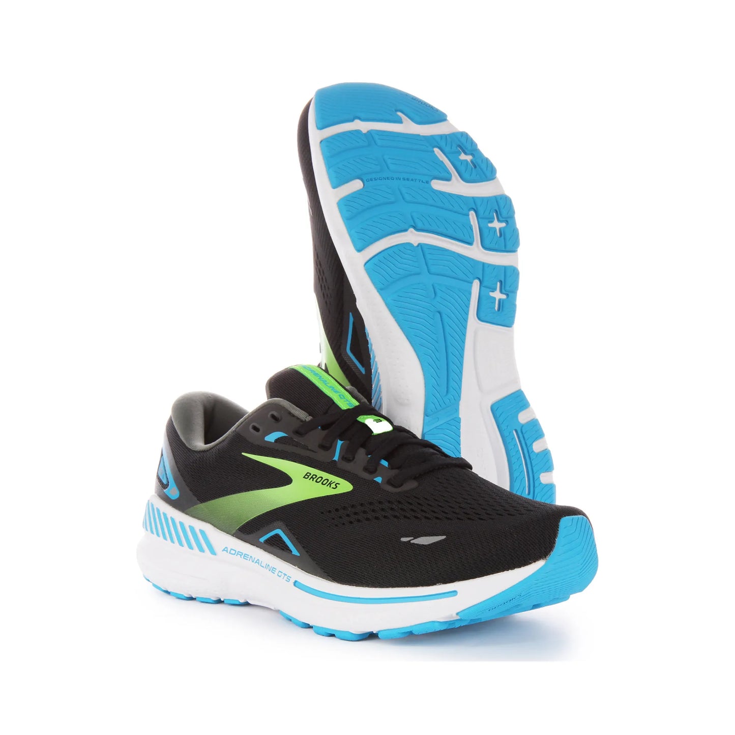 BrooksAdrenalineGtsInBlackGreenForMen-6